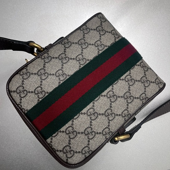 Gucci Ophidia Mini Messenger Bag supreme GG canvas set with sunglasses - Picture 7 of 16